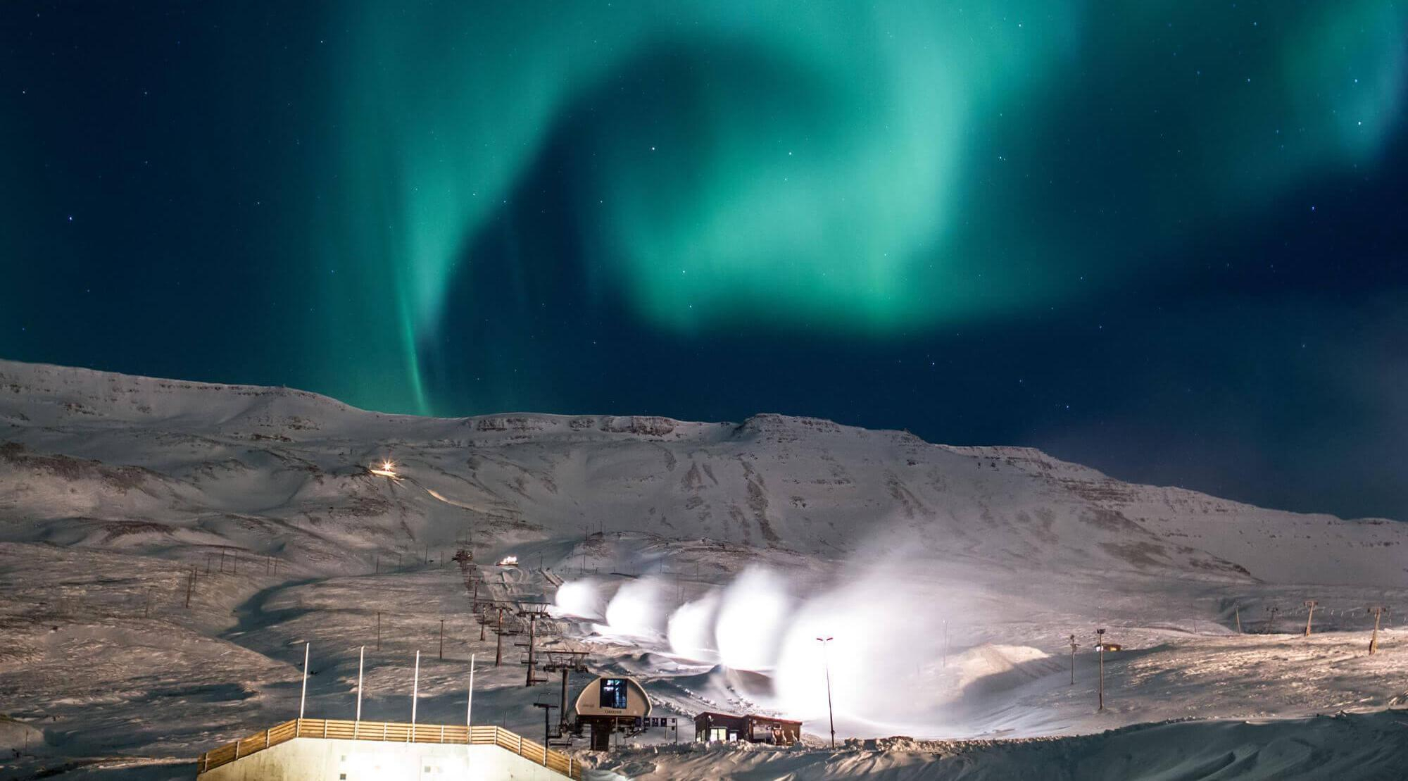 Northern Lights on a winter self drive to Akureyri