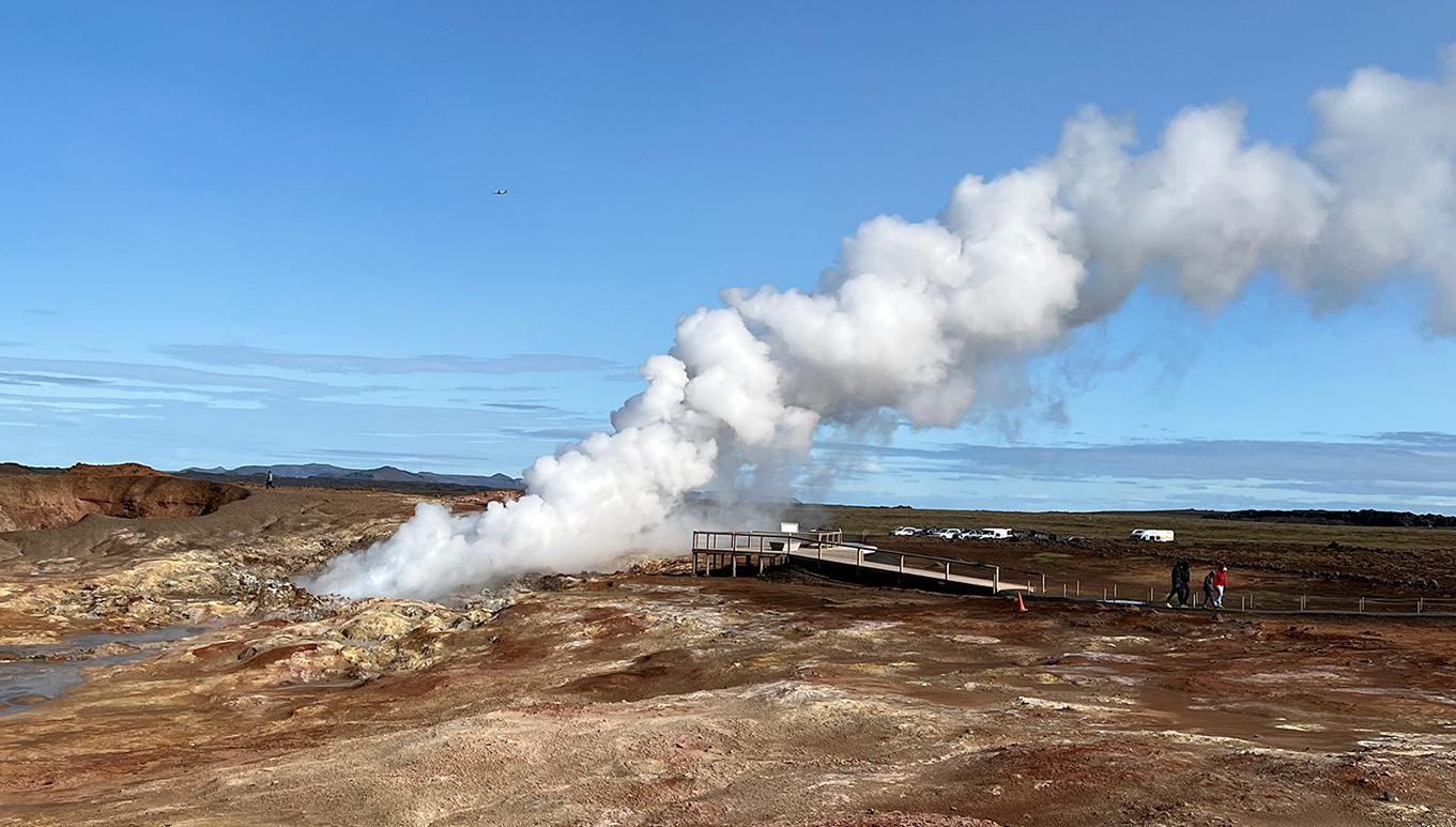 A geyser on the Reykjanes Peninsula