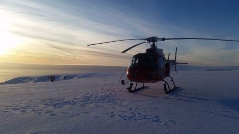 Helicopter in Iceland